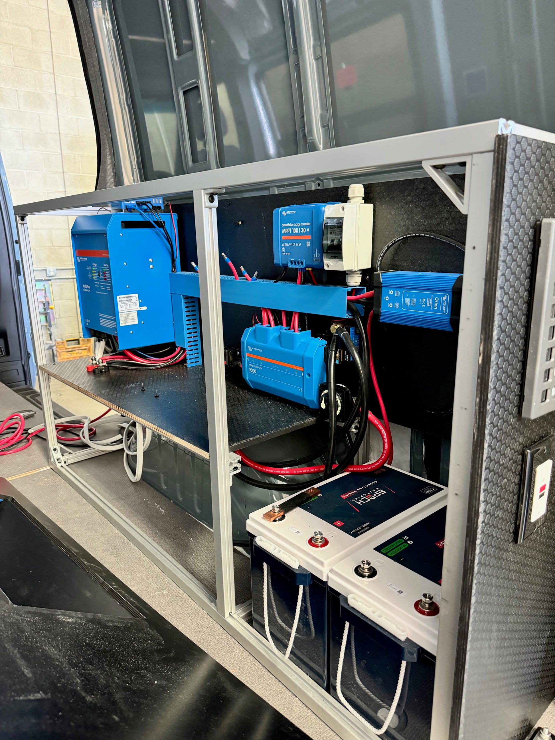 Essential electrical cabinet with Epoch Essential batteries