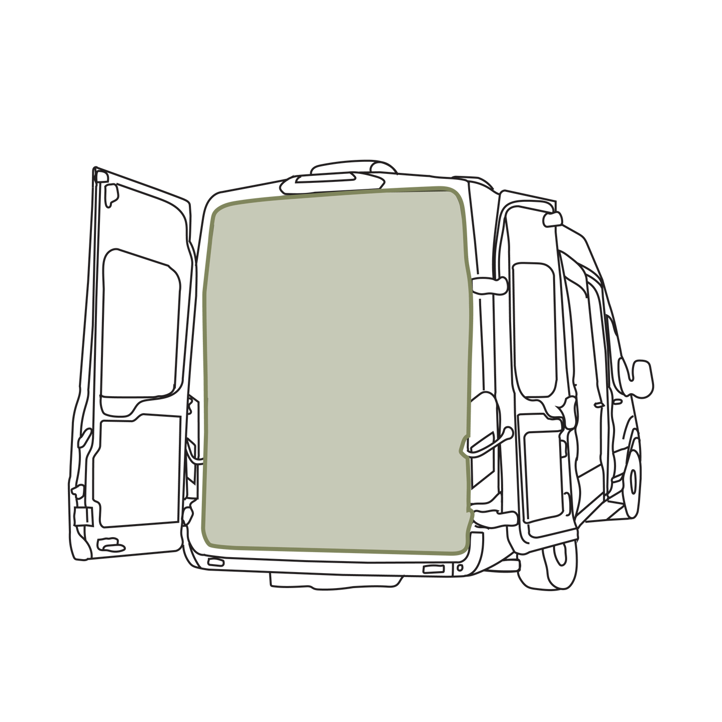 Ford Transit Bug Screen - Rear Door