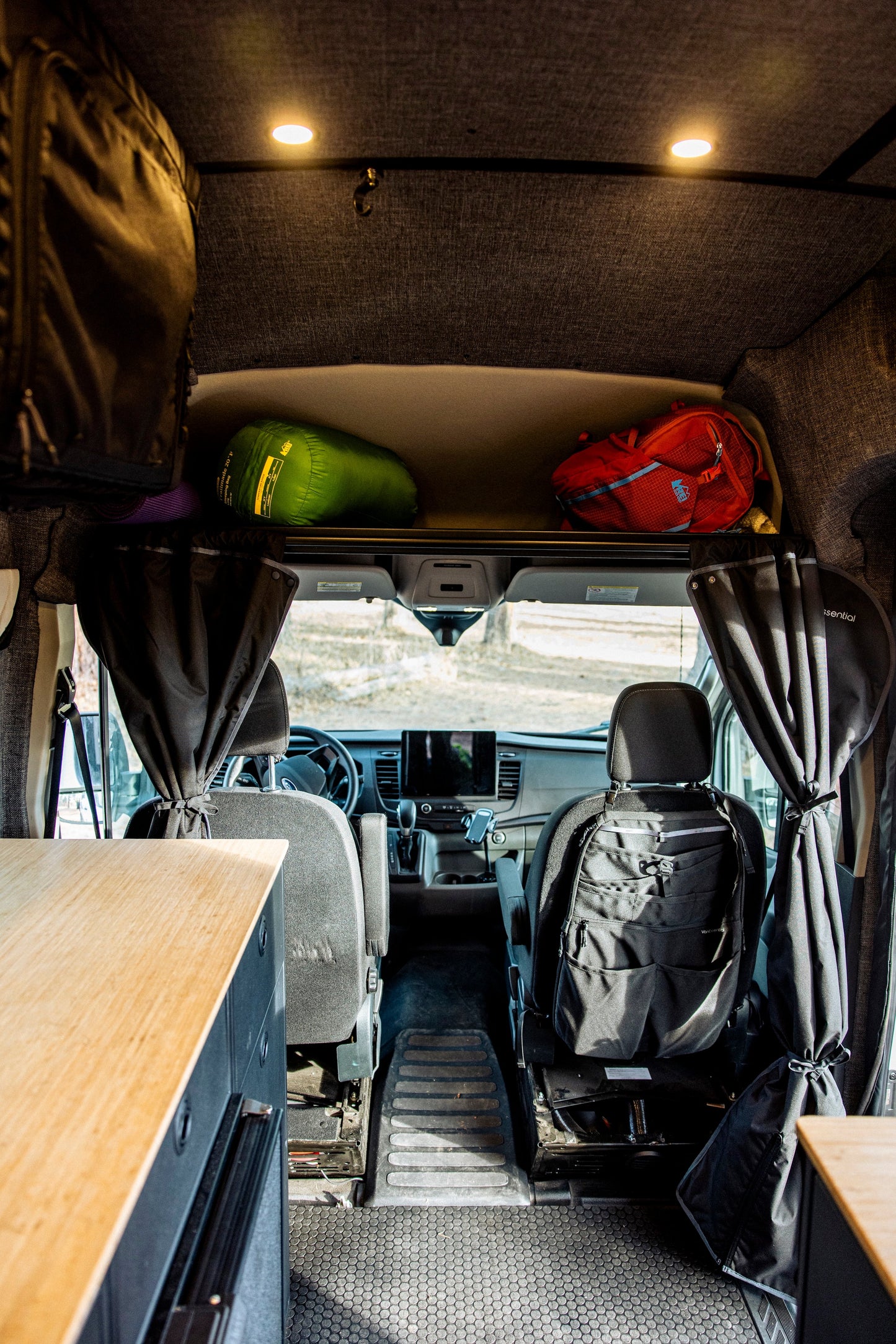 Ford Transit Headliner Shelf & Curtain Rod