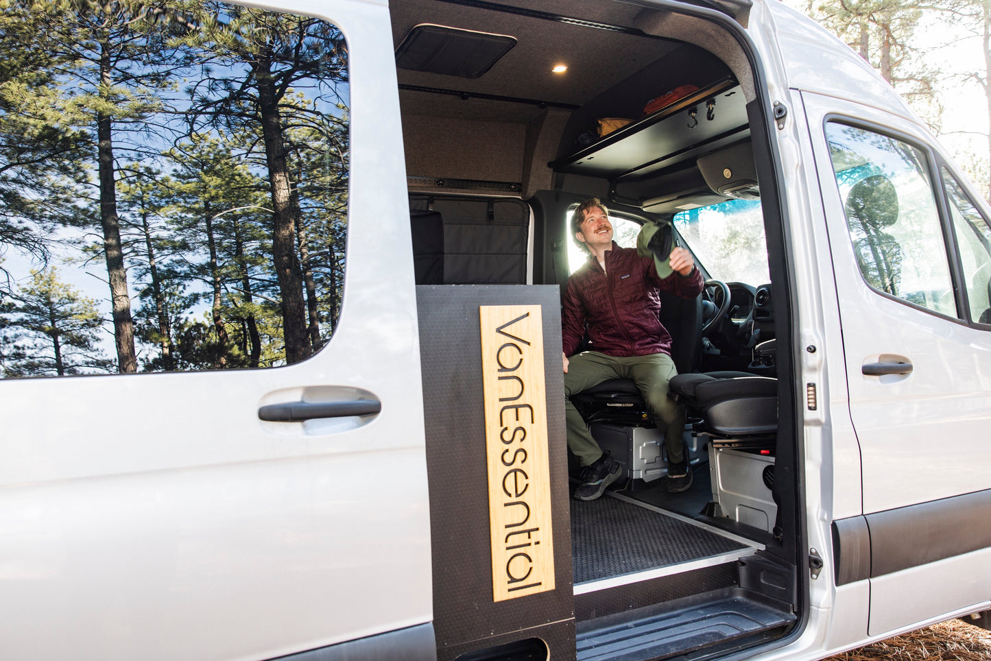 Mercedes Sprinter Headliner Shelf & Curtain Rod