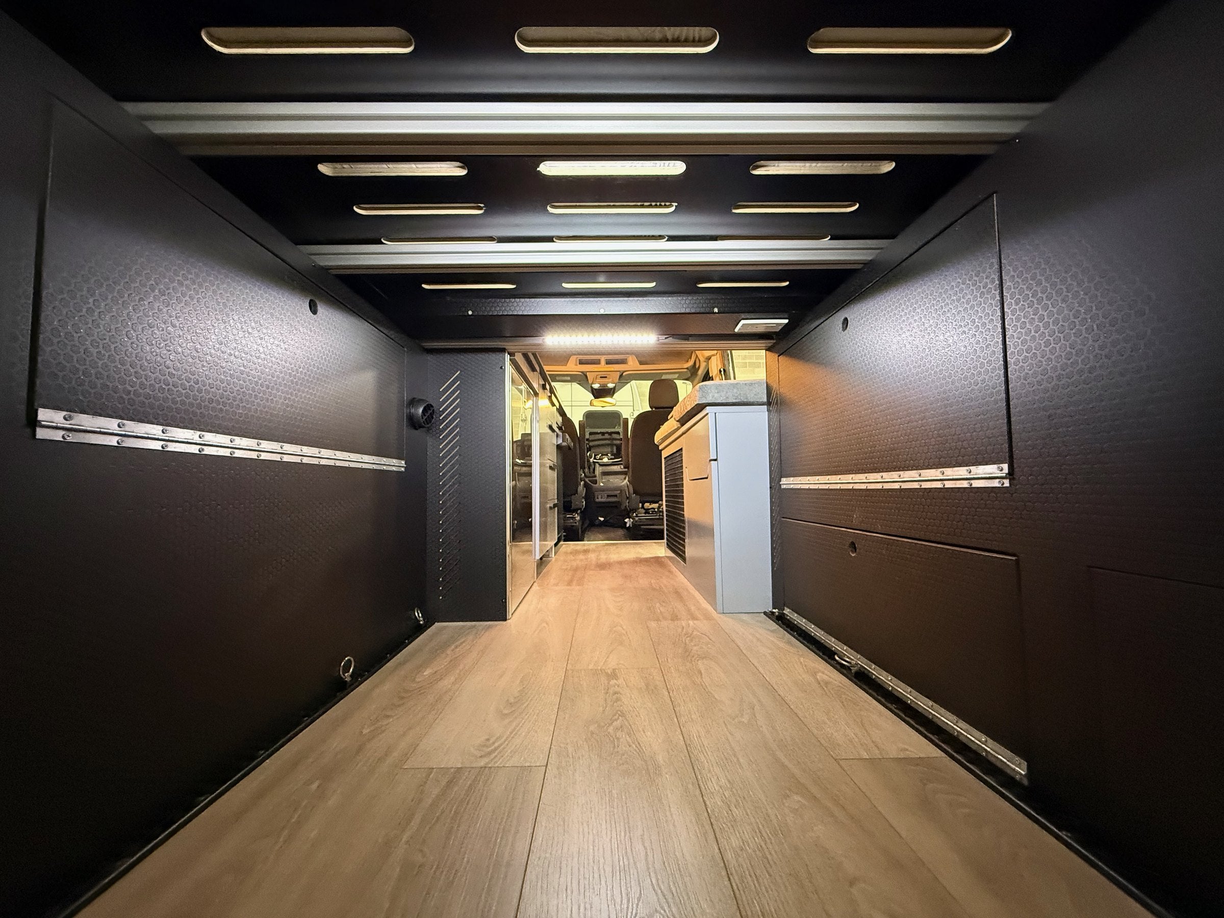 Finished van aisle looking aft