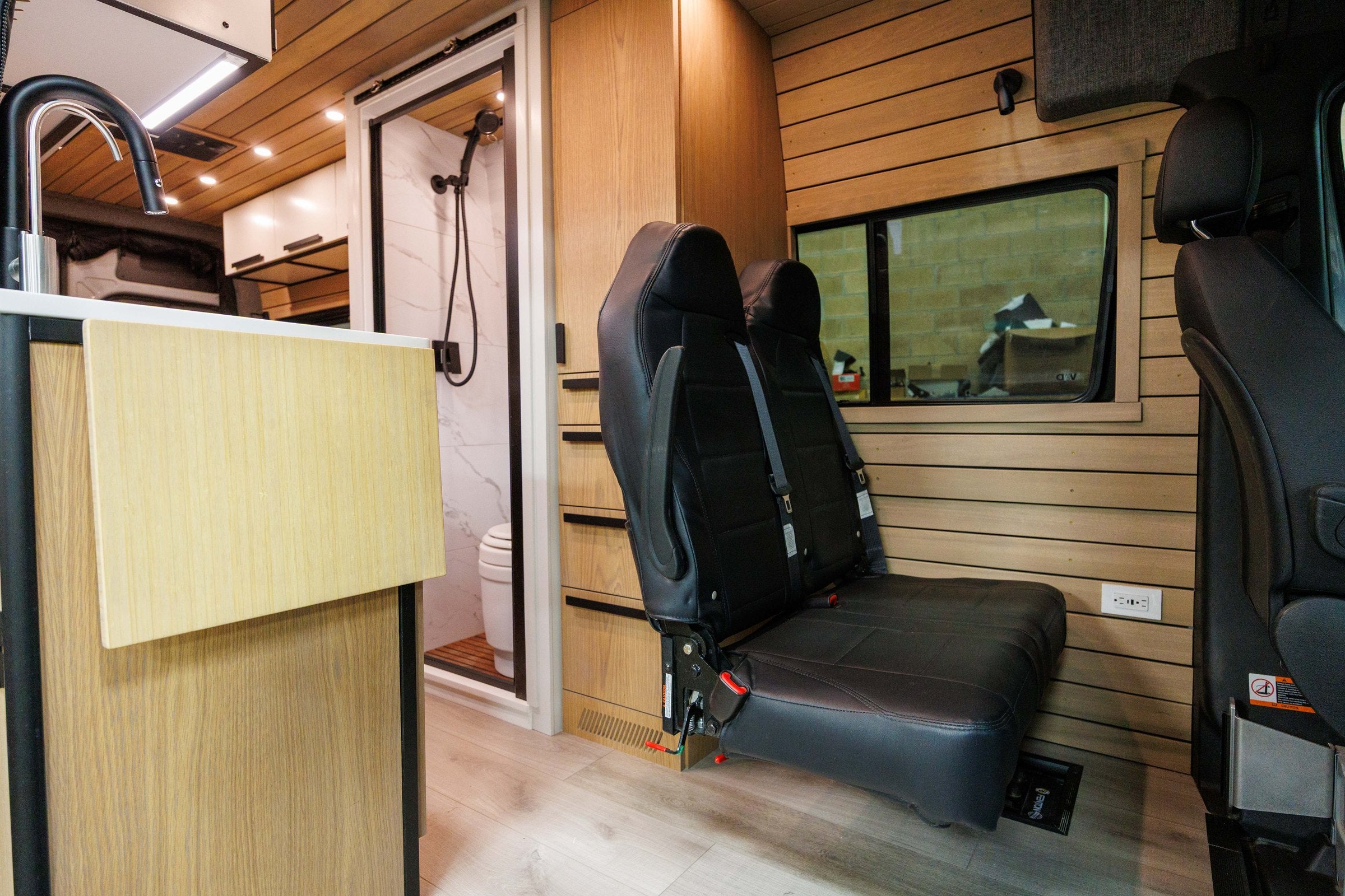 Passenger seating at the slider