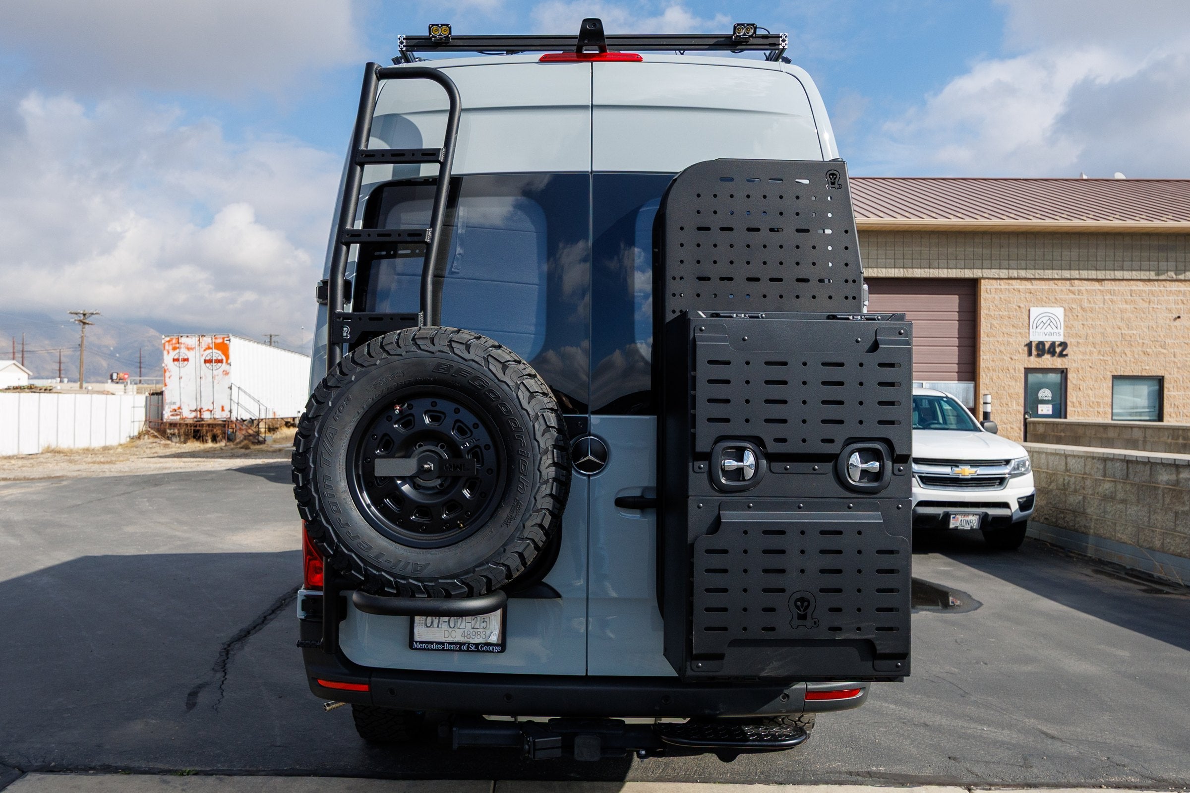 Snowbird Platinum — rear spare tire and storage